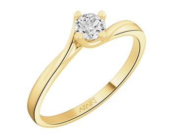 White gold ring with brilliant - 0,24 ct - fineness 14 K