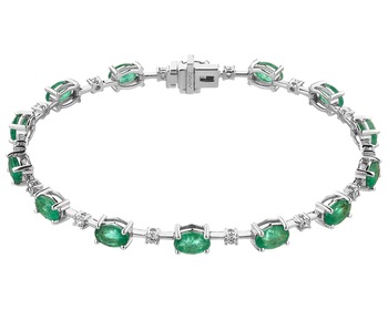 18 K Rhodium-Plated White Gold Bracelet - fineness 18 K