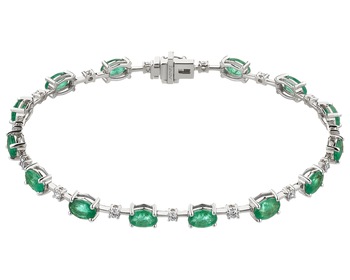 18 K Rhodium-Plated White Gold Bracelet - fineness 18 K