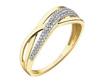 Yellow Gold Diamond Ring - 0,13 ct - fineness 14 K