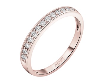 14 K Yellow Gold Ring with Diamonds - 0,19 ct - fineness 14 K