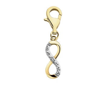 9ct Yellow Gold Pendant with Diamond - 0,004 ct - fineness 9 K