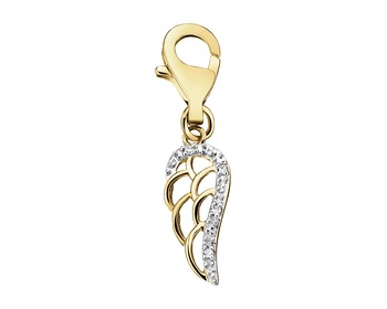 9ct Yellow Gold Pendant with Diamonds - 0,01 ct - fineness 9 K