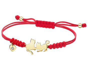 9ct Yellow Gold Bracelet with Diamond - 0,003 ct - fineness 9 K