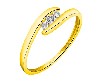 375  Ring with Diamonds - 0,03 ct - fineness 375