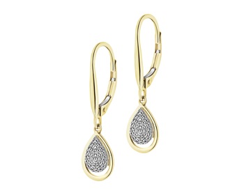 9ct Yellow Gold Pendant with Diamond - 0,10 ct - fineness 14 K