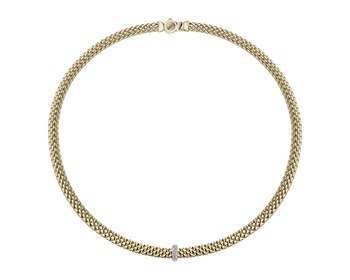 750  Necklace with Diamonds - 0,10 ct - fineness 750