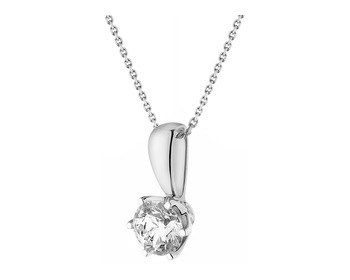 White Gold Pendant with Diamonds - 0,52 ct - fineness 18 K