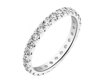 14 K Rhodium-Plated White Gold Eternity with Diamonds - 1,00 ct - fineness 14 K