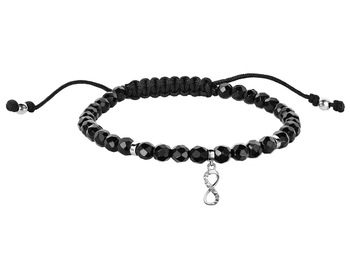 14 K Rhodium-Plated White Gold Bracelet with Diamond - fineness 14 K