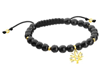 14 K Rhodium-Plated Yellow Gold Bracelet - fineness 14 K