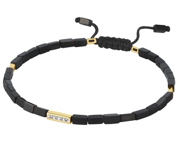 9 K Rhodium-Plated Yellow Gold Bracelet - fineness 9 K
