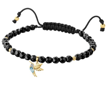 9 K Rhodium-Plated Yellow Gold Bracelet - fineness 14 K