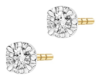 585  Earrings with Diamonds - 0,10 ct - fineness 585