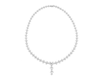 18 K Rhodium-Plated White Gold Collar Necklace - 20,67 ct - fineness 18 K