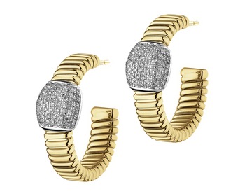 750  Earrings with Diamonds - 0,72 ct - fineness 750
