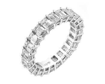 18 K Rhodium-Plated White Gold Eternity with Laboratory Diamonds - 5,25 ct - fineness 18 K
