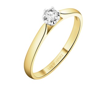 585  Ring with Laboratory Diamond - 0,15 ct - fineness 585