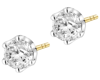 585  Earrings with Laboratory Diamonds - 0,50 ct - fineness 585