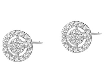 Rhodium Plated Silver Earrings with Cubic Zirconia