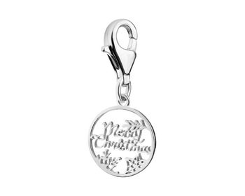 Sterling Silver Charms Pendant - Merry Christmas