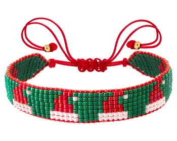 14 K Yellow Gold Bracelet with Miyuki