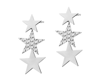 Rhodium Plated Silver Dangling Earring