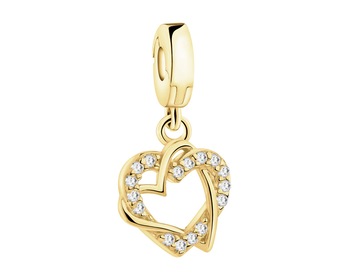 Gold-Plated Silver Pendant with Cubic Zirconia
