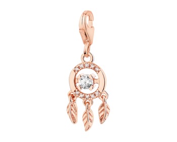 Gold-Plated Silver Pendant with Cubic Zirconia