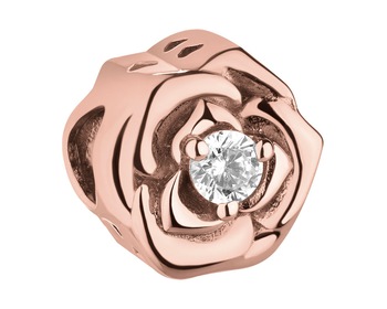 Gold-Plated Silver Pendant with Cubic Zirconia