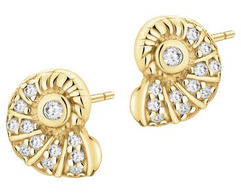 Gold-Plated Silver Earrings with Cubic Zirconia