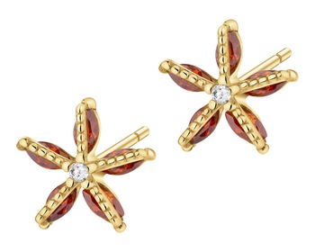 Gold-Plated Silver Earrings with Cubic Zirconia