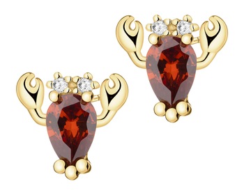 Gold-Plated Silver Earrings with Cubic Zirconia