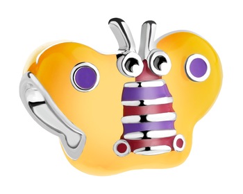 Rhodium Plated Silver Beads For Kids Pendant 