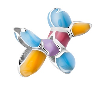 Rhodium Plated Silver Beads For Kids Pendant 