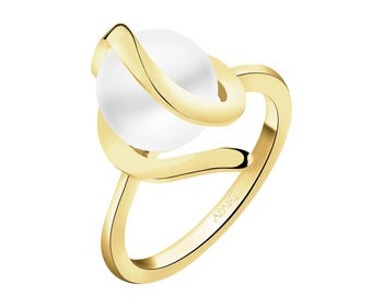 8 K Yellow Gold Ring with Pearl