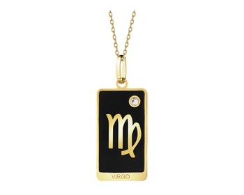 14 K Yellow Gold Pendant with Cubic Zirconia