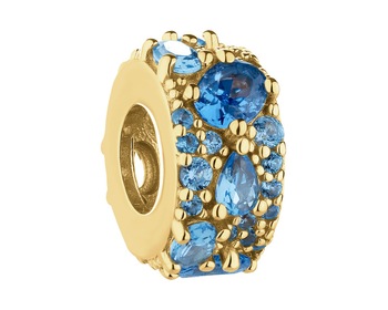 Gold-Plated Silver Pendant with Cubic Zirconia