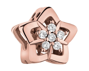 Gold-Plated Silver Pendant with Cubic Zirconia