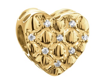 Gold-Plated Silver Pendant with Cubic Zirconia