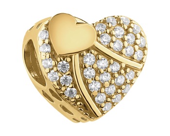 Gold-Plated Silver Pendant with Cubic Zirconia