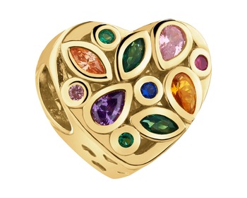 Gold-Plated Silver Pendant with Cubic Zirconia