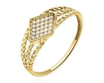14 K Yellow Gold Ring with Cubic Zirconia