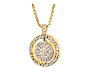 Gold-Plated Brass Necklace with Cubic Zirconia