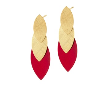 Gold-Plated Bronze, Gold-Plated Silver Dangling Earring
