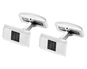 Stainless Steel Cufflink with Cubic Zirconia