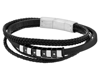 Stainless Steel Bracelet with Cubic Zirconia