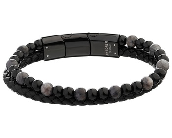 Stainless Steel Bracelet with Hematite