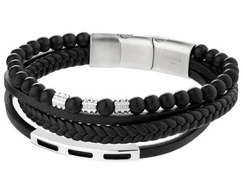 Stainless Steel Bracelet with Agate