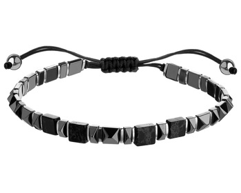 Stainless Steel Bracelet with Hematite